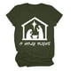 thumbnail image 1 of Gibobby Blusas De Manga Larga Para Mujer Camiseta de manga corta con cuello redondo y estampado de para mujer O Holy Night（Verde， XL), 1 of 3