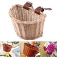 thumbnail image 2 of Cestas de bicicleta de ratán vintage para niños, cesta para bicicleta, scooter, cesta delantera para bicicleta para niños, XS (color madera), 2 of 5