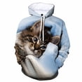 thumbnail image 2 of Sudadera con capucha con estampado 3D de gato divertido y lindo más nueva, ropa informal para hombre y mujer, ropa de calle con capucha de gato y animal, moda Harajuku y2k, 2 of 5