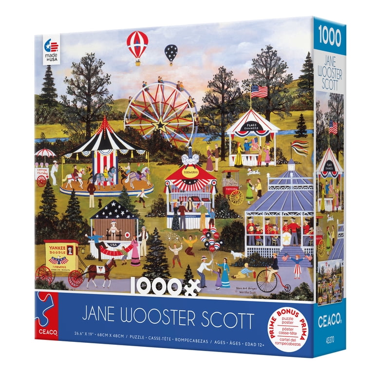 jane wooster scott ジェーン1000ピース　ジクソーパズル Ceaco, Jigsaw Puzzle, 1000 Piece Stars and Stripes, Independence