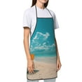 thumbnail image 3 of Fuzoiu Shopping Cart On Tropical Beach Print Waterproof Apron, Kitchen Apron for Women Men Chef, Apron for Christmas Dinner Party Cooking Baking Crafting House Cleaning Kitchen, 3 of 7