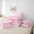 thumbnail image 5 of Feelyou Aztec Twin Bedding Sets 7-Piece for Adult, Pink Boho Triangle Bedding Comforter Set, Western Tribal Mandala Sheet Sets, Breathable Room Decor, 5 of 7