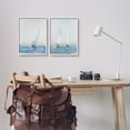 thumbnail image 4 of Stupell Industries Serene Sailboats Floating Cloudy Sea Sky Painting White Framed Art Print Wall Art Set of 2, 11x14, by Tim OToole, 4 of 5