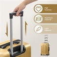thumbnail image 4 of IVV Vintage 4-Piece Luggage Set, 16/20/24/28 Inch Vertical Stripe Suitcases in Mustard Yellow, ABS Lightweight Luggage with Aluminum Telescopic Handle and 360° Silent Spinner Wheels, 4 of 9