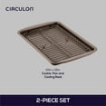 thumbnail image 2 of Circulon Nonstick Bakeware 2-Piece Cookie Pan Set, Chocolate, 2 of 11