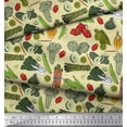 thumbnail image 3 of Soimoi Modal Satin Fabric Dot & Mix Vegetable Printed Fabric 1 Yard 42 Inch Wide, 3 of 3