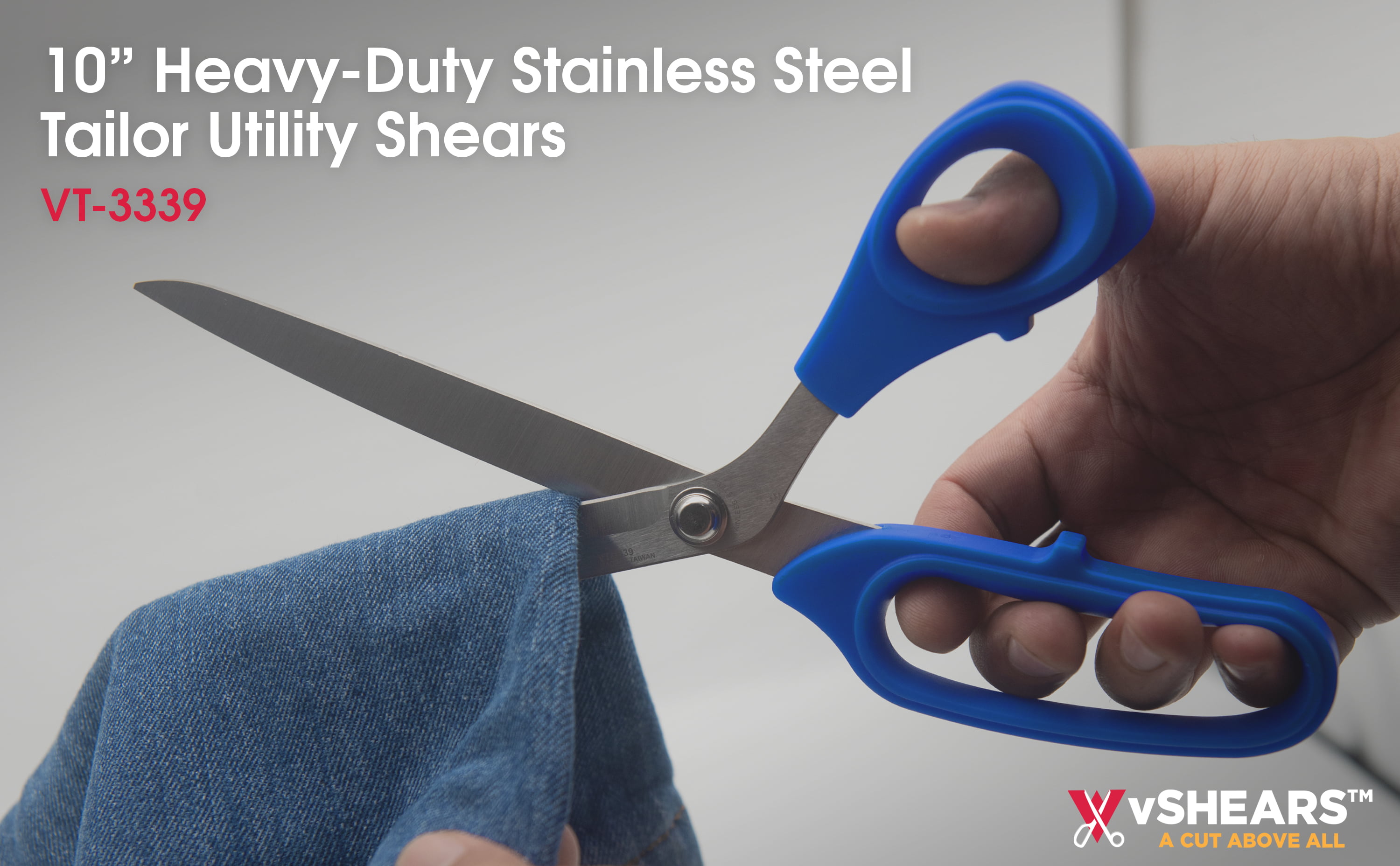 vSHEARS – 10″ Heavy Duty Stainless Steel Tailor Utility Shears: VT-3339 -  Vampire Tools