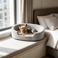 thumbnail image 6 of All-Season Washable Pet Bed Pad Soft Thickened Support Cushion Removable Cover Anti-Slip Sleeping Mat for Small Dogs Cats Indoor Rest,White, 6 of 6
