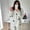 White, variant on Coral Fleece Loungewear Women's Star Print Thick Plush Winter Home Pajamas Warm Soft Fleece Long Sleeve Top And Pants Cozy Sleepwear Lounge Set Cold Weather