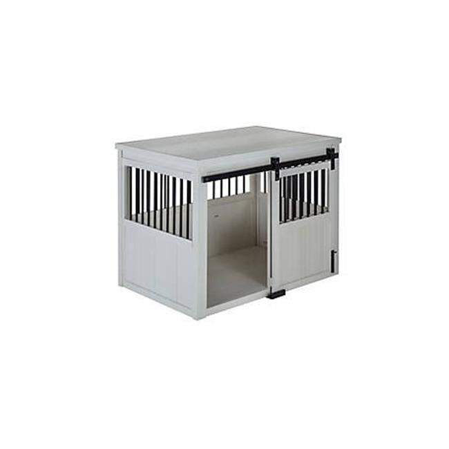 ECOFLEX® Homestead Sliding Barn Door Dog Crate Antique White Walmart