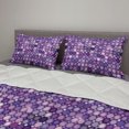 thumbnail image 2 of Modern Comforter & Sham Bedding Set, Geometrical Violet Circles Round Disco Inspired Design Work of Art, 3 pcs Duvet Set Microfiber Filling Quilt, 5 Sizes, Pale Pink Purple, by Ambesonne, 2 of 4