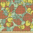 thumbnail image 2 of Ambesonne Fruit Fabric by the Yard Upholstery, Vintage Cherry and Strawberry, 1 Yard, Multicolor, 2 of 5