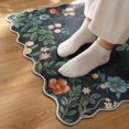 thumbnail image 5 of Door Mat, Rug for Entryway Indoor, Washable Rug, Floral Entryway Mat, Low-Profile 24X16 Inch Scalloped Edge Mat That Shields Home Floors from Debris, Perfect for Interior Entry,, 5 of 7