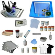 Techtongda 4 Color 2 Station Screen Printing Kit Press Full Set Starter Bundle Kit #006976