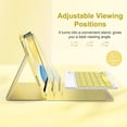 thumbnail image 4 of Detachable Wireless Keyboard Folio with Pencil Holder for 11-inch iPad 11th Gen 2025 (A16) & 10.9-inch iPad 10th Gen 2022,Yellow, 4 of 6