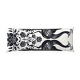 thumbnail image 2 of Body Pillow Cover Artistic Black White Peacocks Body Pillow Cases With Zipper Soft Breathable Smooth Skin Friendly Long Pillow Case 20 X 5 Inches 1 Pcs, 2 of 3