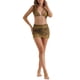thumbnail image 2 of Conjuntos de bikini de tirantes con estampado de teñido anudado para mujer, traje de baño de 3 piezas, parte inferior triangular, falda de cobertura, traje de baño pequeño en caqui, 2 of 5
