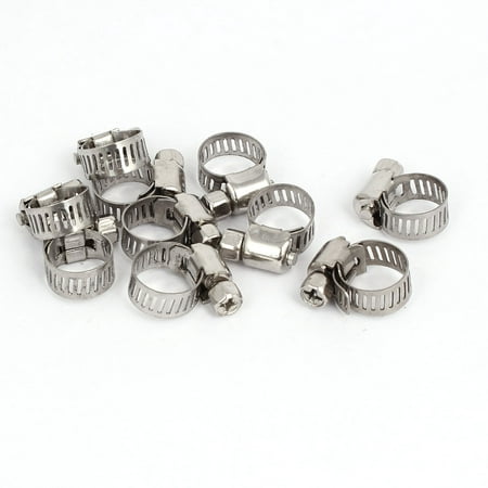 Stainless Steel Adjustable 9mm-16mm Cable Tight Clamps Hose Fitting Clips