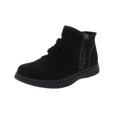 

Comfortiva Womens Calla Suede Ruched Ankle Boots