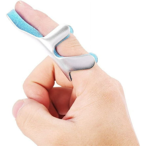Finger Splint, Malleable Aluminium Finger Splints with Soft Sponge Interior, Finger Support Brace Straightener for Bent Fingers, Trigger Finger, Mallet Finger, Jammed Finger(M)