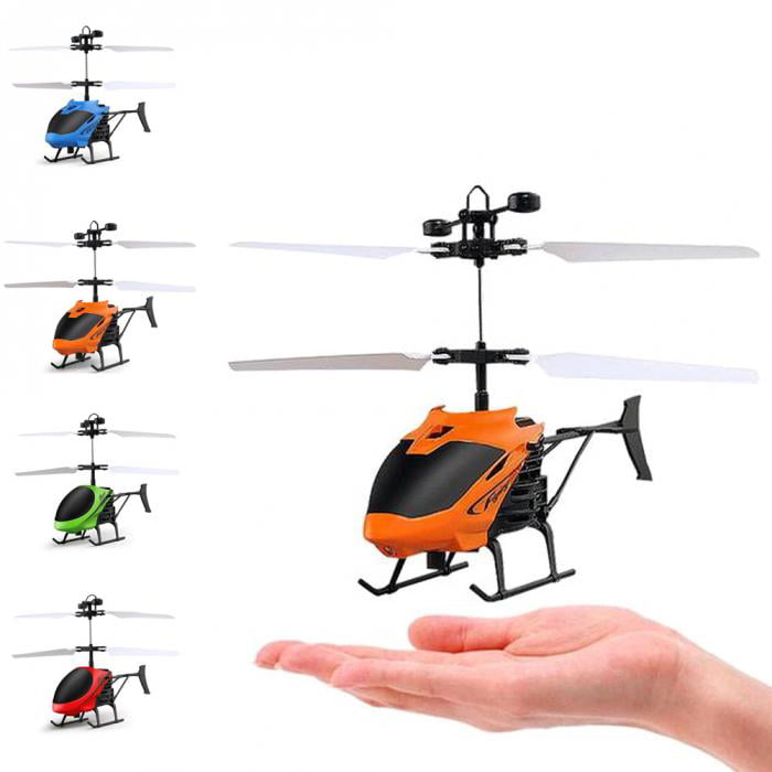 Flying Mini Helicopter Induction Aircraft Remote Control RC Drone W/Flash Light 