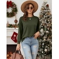 thumbnail image 3 of Zeagoo Women Cotton Tops Long Sleeve T Shirts Tunic 2025 Ladies Dressy Blouse Casual Shirts for Fall Winter, 3 of 6