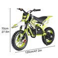 thumbnail image 6 of Floseru 49cc Dirt Bike Gas, Mini Kids Dirtbike, Gas Power Dirt Bike for Kids 8-14, 2 Stroke Engine, Mini Motocross Dirtbike, Dual Disc Brakes, Pull Start, Shock Absorption, Soft Seat Cushion, 6 of 10