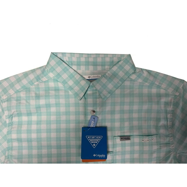 Columbia Chemise Homme PFG Super Slack Tide Camp Palaka à Carreaux Manches Courtes