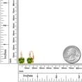 thumbnail image 3 of Gem Stone King 4.90 Ct Cushion Green Peridot 18K Rose Gold Plated Silver Earrings, 3 of 4