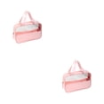 thumbnail image 3 of Bolsa de maquillaje impermeable y Transparente Soidarity rosa talla mediana, 3 of 6
