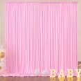 thumbnail image 1 of Cortina con telón de fondo NSSONBEN, 3 m x 2,4 m, poliéster, color rosa, 1 of 7