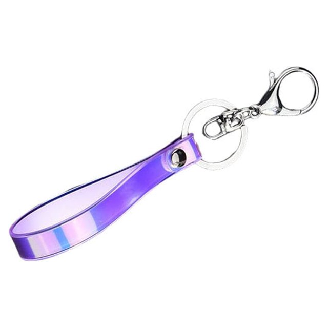 stanreset PVC Keychain Replacement Decorative Odorless Cute Glossy Handbag Shoulder Bag Smart Phone Pendant Ornament Gift Pink Purple
