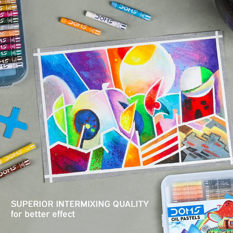 Doms Oil Pastels 50 Color Box For Artists : Doms