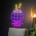 thumbnail image 3 of Handmadetneonsign Shining Just For You Disco Ball Ice Bucket Champagne Neon Sign, Wine Bottle Disco, 3 of 5