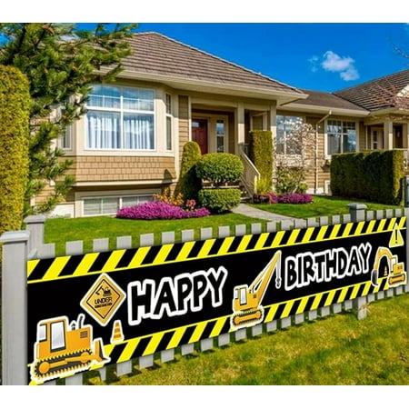 Lager Race Car Happy Birthday Banner, Red Racing Themed Party Supplies Decorations, Let's Go Racing Checkered Flag, Backdrop Background Table Cover (9.8 x 1.6 feet)