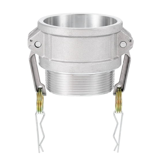 Uxcell 1 Pcs 3" Part B Female Adapter x Female Thread Cam Groove Hose Fittings Silver