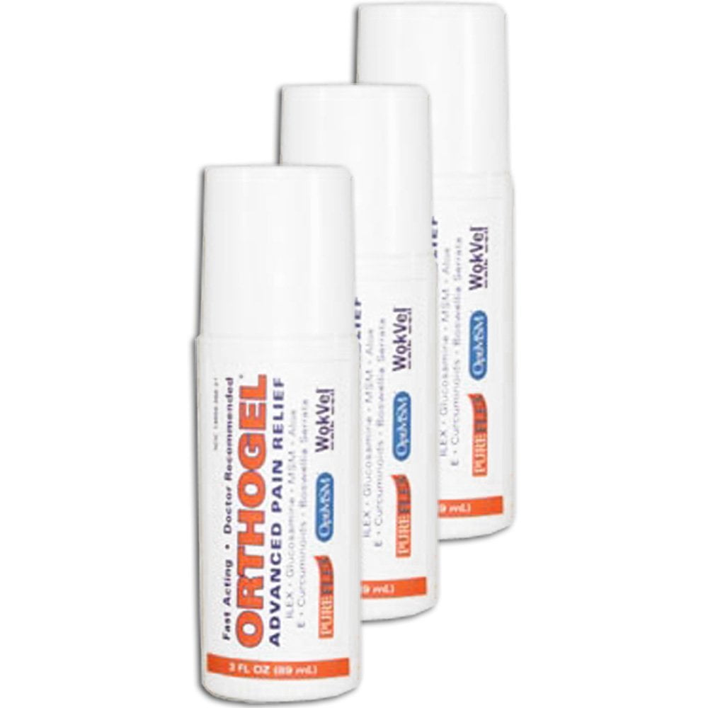 Orthogel Advanced Cold Therapy Pain Relief Gel- THREE- 3 oz. Roll On