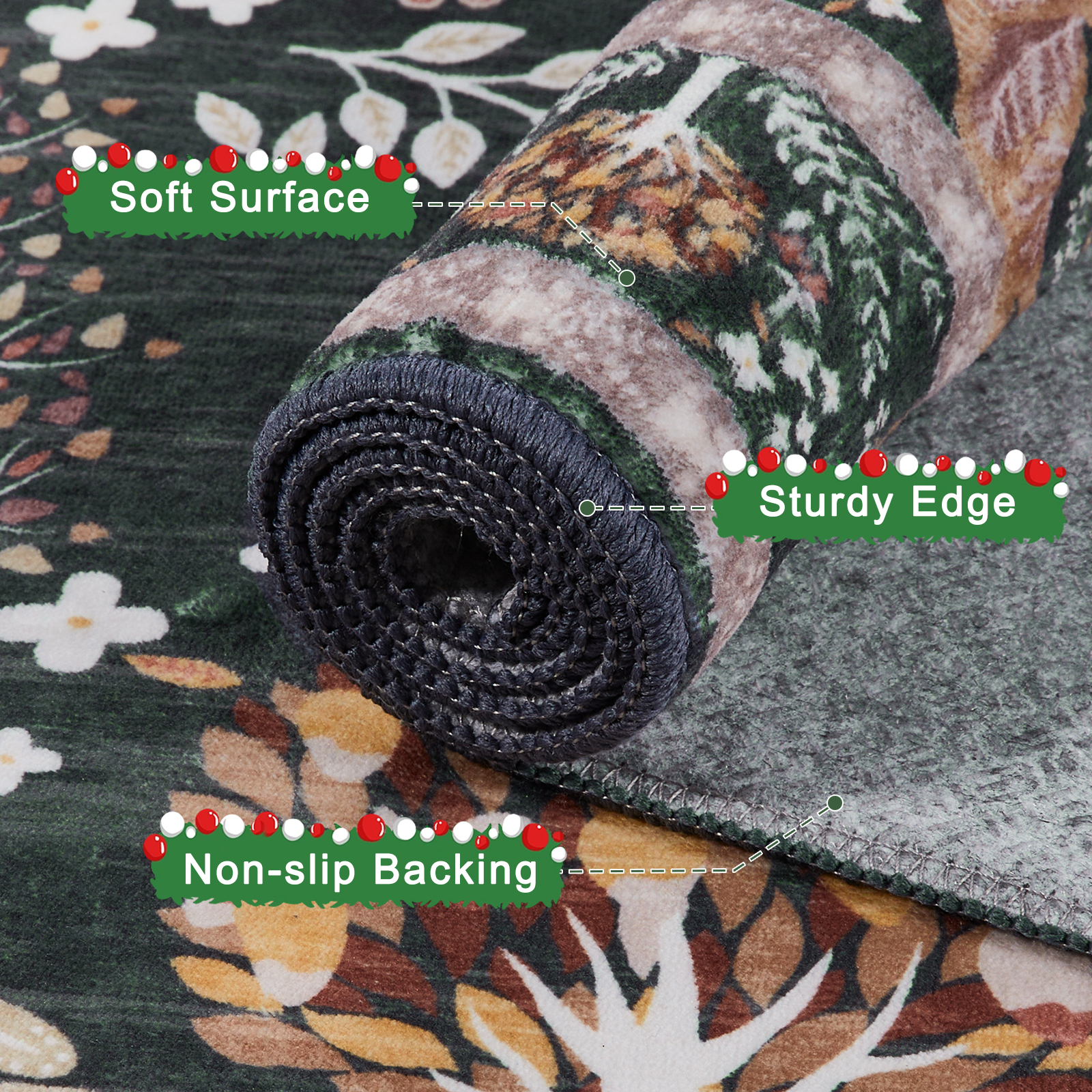 2x3 Indoor Entryway Rug, Small Washable Area Rug Non-Slip Vintage Door Mat Entrance, Animal Low Pile Floor Carpet for Door, Entrance, Hallway,Farmhouse,Bathroom, Bedroom