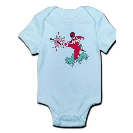 

CafePress - Power Rangers Red Ranger Kicking - Baby Light Bodysuit