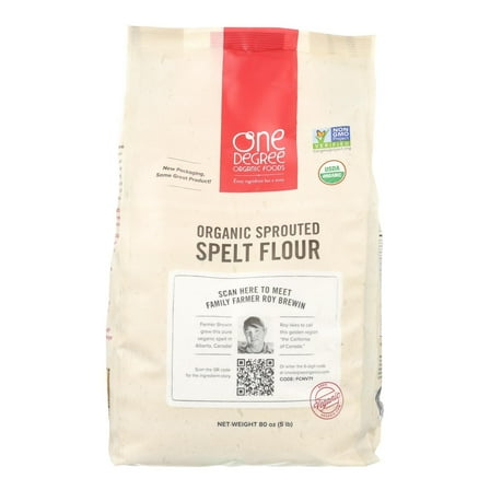 One Degree Organic Foods 10675625108034 Flour Spelt Organic 4-80 Ounce