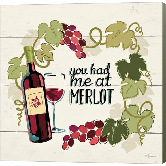 Wine and Friends II by Janelle Penner, Canvas Wall Art