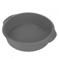 thumbnail image 1 of Molde para pastel de silicona de 9 pulgadas con diseño de ondas - Resistente al calor y fácil de desmoldar, color gris (25 cm), 1 of 6