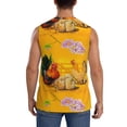 thumbnail image 4 of Bixox Men's The Chicken Family Rooster Hen And Chicks Printed Shirt Sleeveless Fitness Tank Top-Medium, 4 of 7