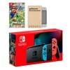 Nintendo Switch Gray Joy-Con Console Mario Party Super Stars, with Mytrix Tempered Glass Screen Protector - Improved Battery Life Console