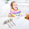 thumbnail image 1 of Binmer Portable Children's Fork Spoon Creative Spoon Fork Stainless Steel+plastic Student Tableware Fork Spoon Chopsticks Set Batch - Tableware Set Clearance, 1 of 5