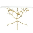thumbnail image 5 of DecMode 43" x 32" Gold Metal Branch Floral Console Table with Tempered Glass Top, 1-Piece, 5 of 7