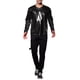 thumbnail image 2 of Camisetas de hombre Inspire Chic de cuello redondo de manga larga brillante XL negras, 2 of 7