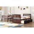 thumbnail image 5 of Twin over Twin Bunk Bed with Drawers, Convertible Beds, Espresso, 5 of 21
