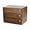 Walnut, variant on 3 Drawers Wood Storage Box Wooden Storage Cabinet Organizer, Tabletop Storage Organization Box with Lockable Drawers For Office,Home. (White)
