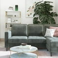 thumbnail image 3 of CosmoLiving Strummer Reversible Sectional Sofa Couch, Gray, 3 of 16